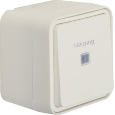 Vypínač řazení 6 s kontrolkou a popisem, IP55, W.1, bílá, mat HAGER WNC016B