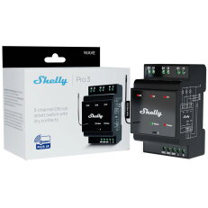 Spínací modul na DIN lištu SHELLY WAVE PRO 3 LR 3kanálový, Z-Wave Long Range