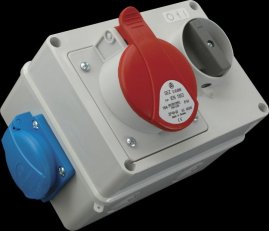 SEZ-CZ VZS 165 Zásuvková kombinace 1x1653+1x230V s vypínačem