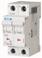 Jistič PL7-C3/2-DC-DC, char. C, 2-pólový, 10kA, 3A EATON 264897