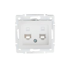 Dvojitá datová zásuvka DOMO nezávislá 2xRJ45Cat 5e Jack bílá 24755 Kanlux