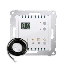 Termostat s displejem, externí senzor teploty, 16(2) A, 230V~, vč. čidla, bílá
