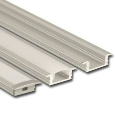 Vestavný hliníkový profil VS, 24x8 mm, matný difuzor, komplet, 2 m
