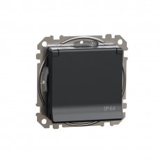 Sedna D/E Zásuvka 230V 16A IP44 šroubová, Antracit SCHNEIDER SDD214013