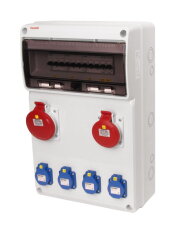 Zásuvková skříň ZSF40101000.0/3952 IP44 jištěná bez chrániče FAMATEL v620-6kA