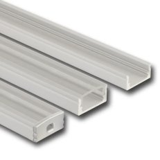 Přisazený hliníkový profil PQ 17x8 mm čirý difuzoru 1 m MCLED ML-761.003.43.1