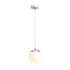 BOLLY 17 závěsná opálové sklo/chrom 230V LED E27 15W IP44 RENDL R13692
