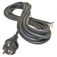 Přívodní kabel FLEXO H05RR-F 3G1C s přímou vidlicí 5m černá GUMA