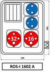 ROS-I 1602 A Zásuvková rozvodnice 1x3243