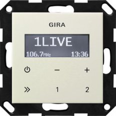 Rádio pod omítku RDS bez reproduktoru System 55 krémově bílá GIRA 228401