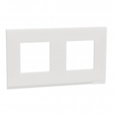 Unica Pure Krycí rámeček dvojnásobný, Translucide White SCHNEIDER NU600489