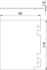 OBO T8NL TQ Příčná přepážka pro T4L a T8NL grafitově černá Polyvinylchlorid PVC