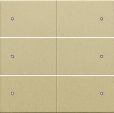Středový kryt 6xbezpot.tlačítko 24V+LED - ALU GOLD NIKO 221-60150