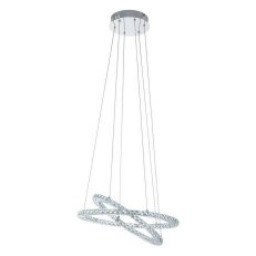 Závěsné svítidlo VARRAZO LED RINGE, chrom/křišťál 29W IP20 EGLO 31667