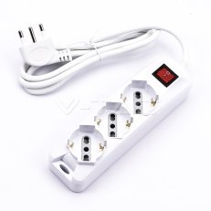 1,5m extension socket W/1 switch (polyba