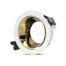 GU10 Fitting White+Gold Round VT-872 V-TAC SKU3154