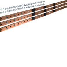 Cu sběrna 40x10mm, 1440mm, pro 6 polí, 3ks včetně šroubů HAGER UM10M