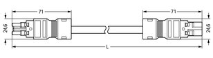 Propojovací kabel B2ca zásuvka-zástrčka 2pól. WAGO 771-8292/015-103