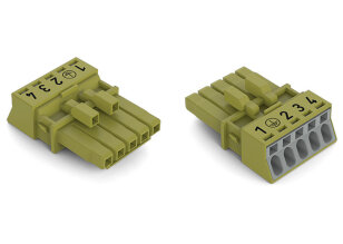 Zdířka 5pól. Kód. B světle zelená WAGO 890-265/073-000