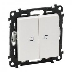 VALENA LIFE STŘÍDAVÝ PŘEPÍNAČ Č.6+6 ORIENTAČNÍ LED OSVĚTLENÍ BÍLÁ LEGRAND 752109