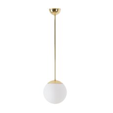 Závěsné LED svítidlo se skleněným stínidlem OSMONT ADRIA P1 8W IP40 3K mosaz