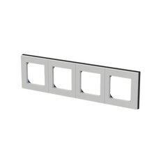 Čtyřrámeček ABB LEVIT M (3901H-A05040 70) titanová/kouřová černá BLISTR