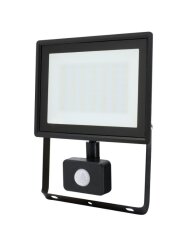 LED reflektor KASTEL LED 2 50W 4000K IP65 černá s čidlem pohybu BEMKO 107355