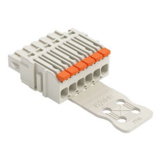 1vodičová pružinová svorkovnice, Páčka, Push-in CAGE CLAMP, Světle šedá
