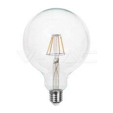 LED Bulb 6W Filament E27 G125 Clear Cover 3000K, VT-1983-N V-TAC SKU214304