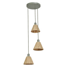 Závěsné svítidlo LEDVANCE Decor Raffia Pendant Plate 3XE27 Green