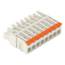 1vodičová pružinová svorkovnice, Páčka, Push-in CAGE CLAMP, Světle šedá