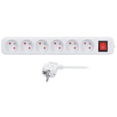 6z prodlužovací přívod, 5m, 3 x 1mm2, bílý, vypínač SOLIGHT PP73