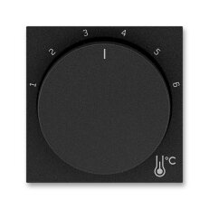 Kryt termostatu s otočným ovládáním, onyx/kouřová černá ABB 3292H-A00300 63