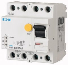 Digitální proudový chránič 10kA FRCdM-25/4/03-G/A 4pól 0,3A 25A EATON 168647