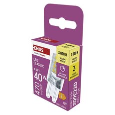 LED žárovka Classic JC, G9, 4,2W (40 W), 470 lm, teplá bílá, stmívatelná ZQ9E22D