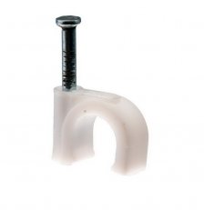 Příchytka kabelová s hřebíkem, 8 mm, bílá MALPRO H.7007A