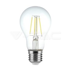 LED Bulb 4W Filament E27 A60 Clear Cover 6500K VT-1885, V-TAC SKU217120