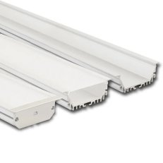 Vestavný hliníkový profil AH pro sádrokarton, 58x20mm, mléčný difuz, 2m