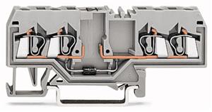 Svorka pro moduly 4 vodiče s diodou 1N4007 šedá 2,5mm2 Wago 280-655/281-410