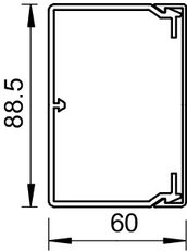 OBO WDK60090CW Nástěnný a stropní kanál s děrováním dna 60x90x2000 krémová bílá