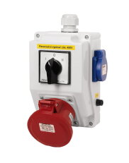 Zásuvková krabice se spínačem I-0-II  IP44 1x400V/32A/5 1x230V/16A SB315
