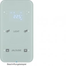 Dotykový sensor 2-násobný s termostatem R.1 sklo, bílá BERKER 75642160