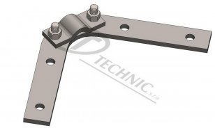 DJ 4 d Spodní držák jímací tyče na krov - d 20 mm DT TECHNIC 100120