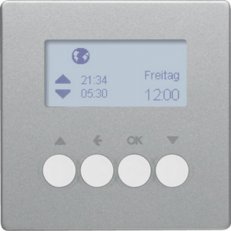 Žaluziový časový spínač, Q.x, stříbrná sametová BERKER 85741124