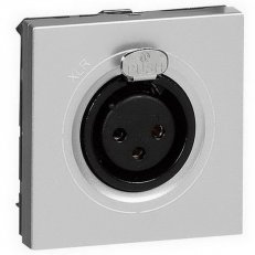 MOSAIC ZÁSUVKA XLR 3P SAMICE 2MODULOVÝ HLINÍK LEGRAND 079255