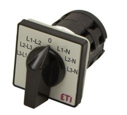 Vačkový přepínač pro voltmetry CS 10 66 U, 3F+N1/2/3, 10A ETI 004773088