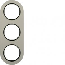 Rámeček, 3-násobný, serie R.classic, Alu elox/černá lesk BERKER 10132084