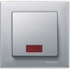 Merten Kryt spínače s otvorem pro popisek System M Aluminium SCHNEIDER MTN433860
