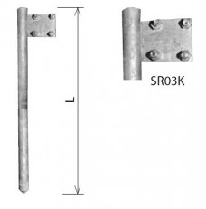 Zemnící tyč ZTP 1 + SR 03 K (plná pr. 25 mm) Kovoblesk 21449