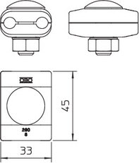 OBO 260 8 Paralelní spojka 8x8mm zinek litý pod tlakem Zn galv. zinek